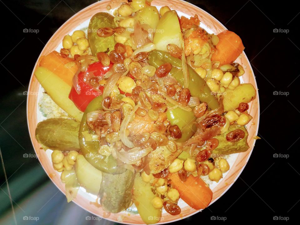 On the plat : Couscous
