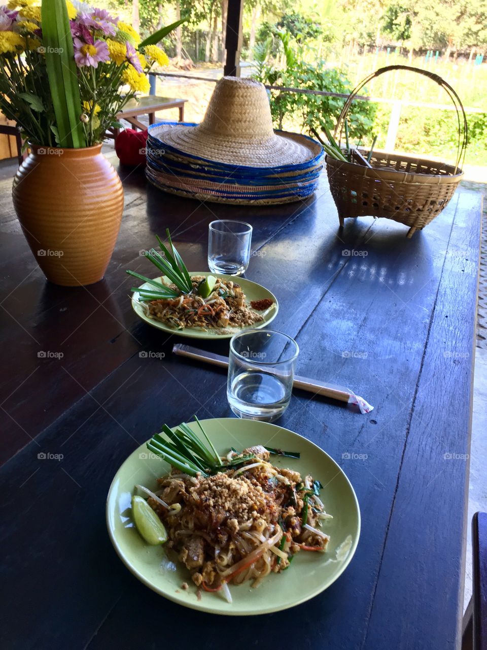 Pad Thai at the farm. 