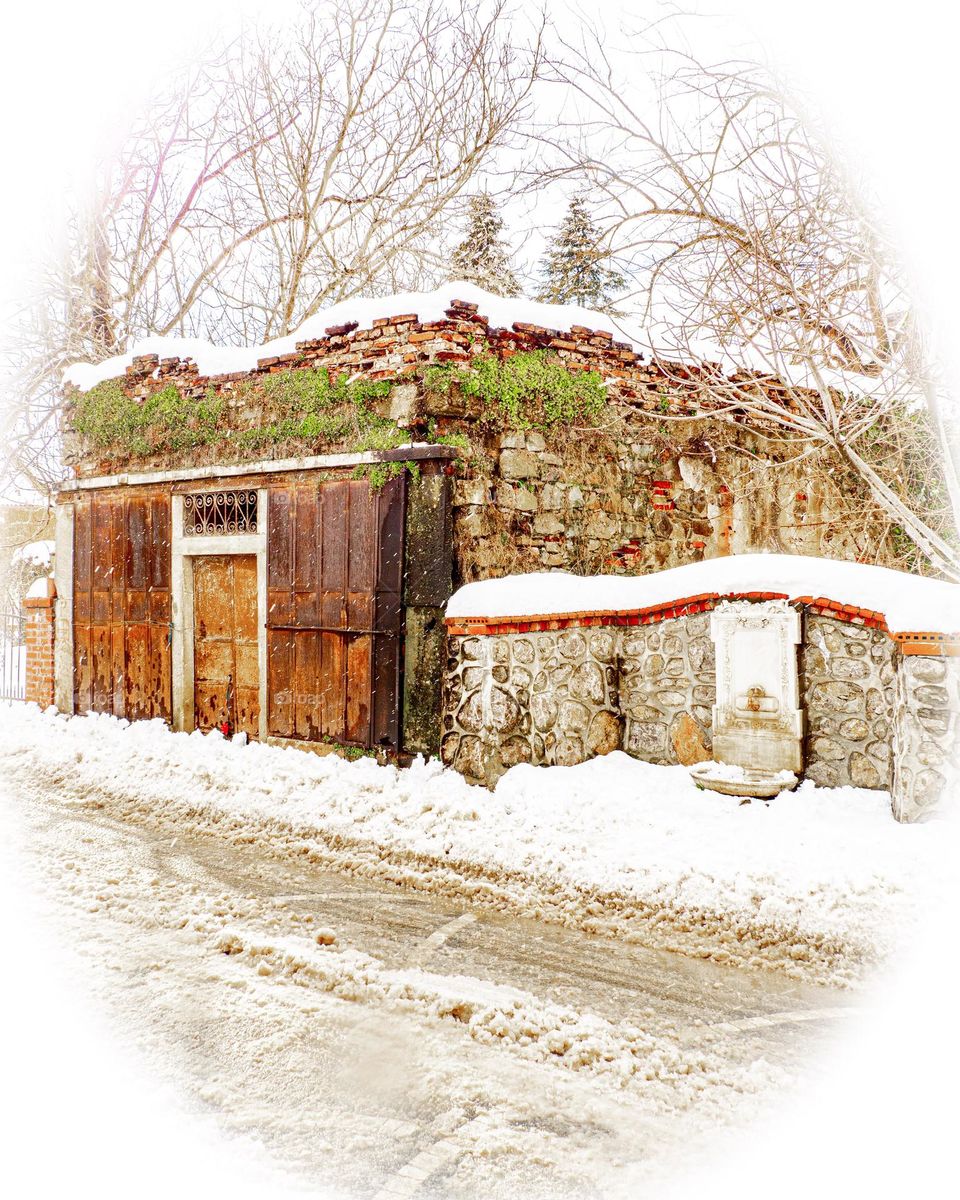 old stone house