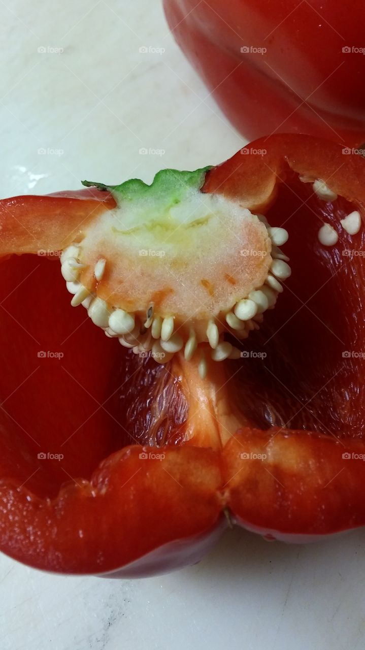 red pepper and seeds