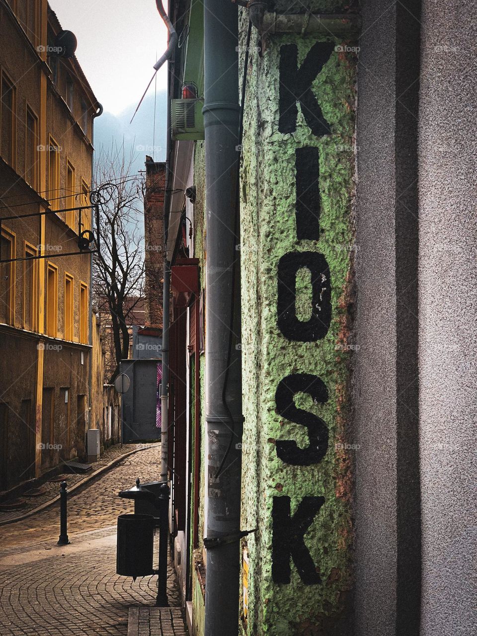 Old small shop on the street of a small European town