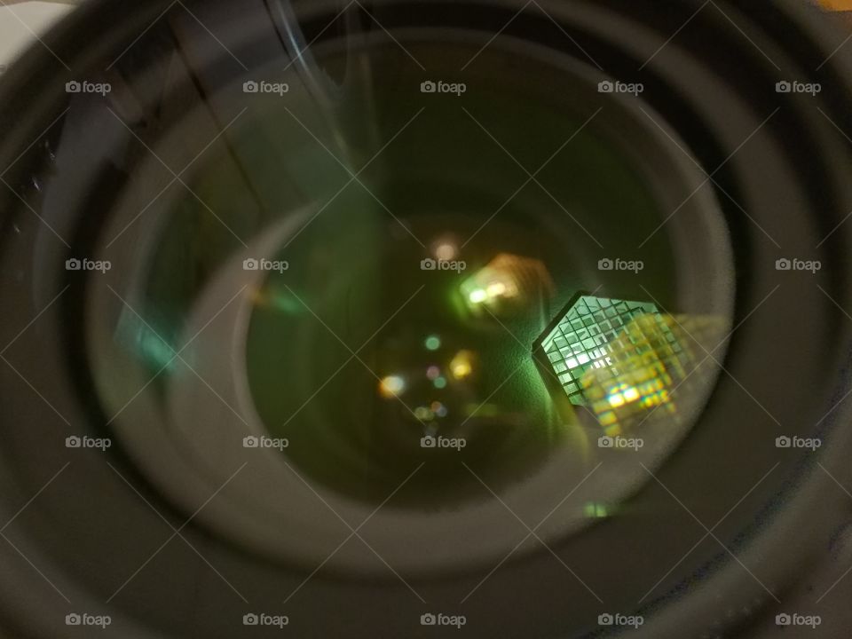 Reflections on a lens