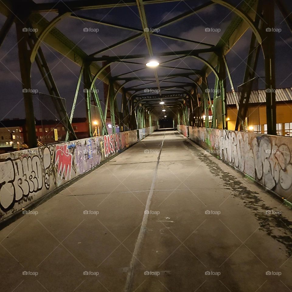 Bridge Over Railway @Night