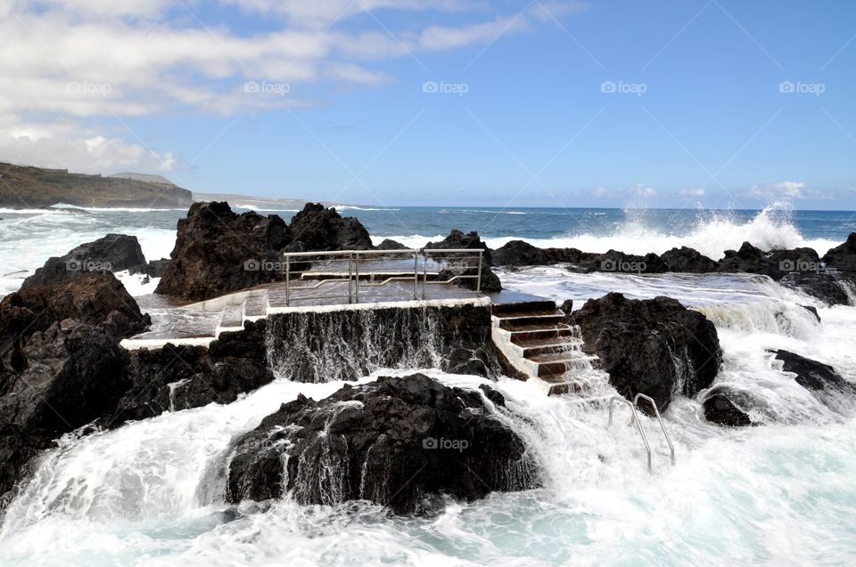 The Atlantic Ocean in garachic. Tenerife 