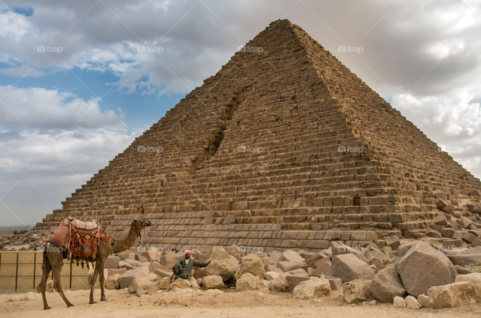 Close-up of pyramid