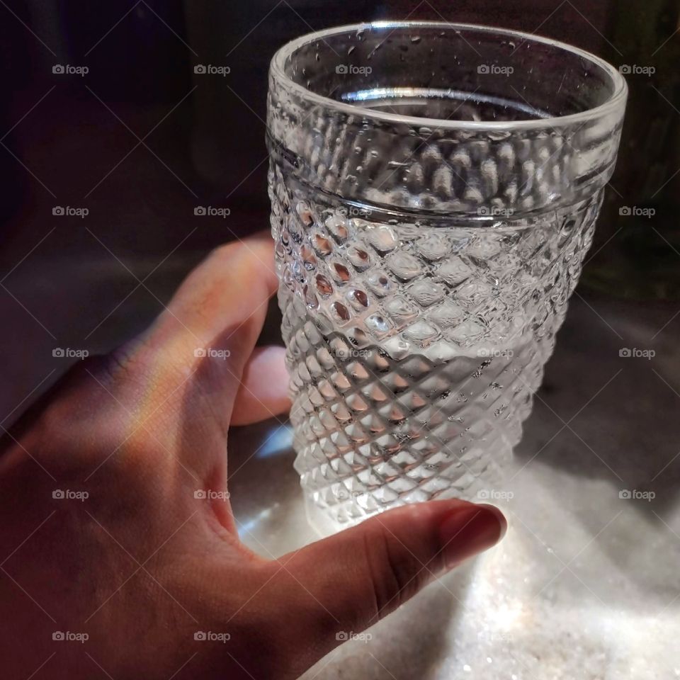 only a glass water