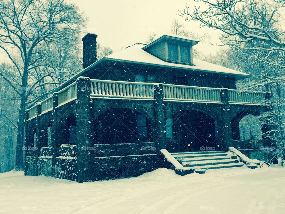 My beautiful Virginia home in the throes of winter