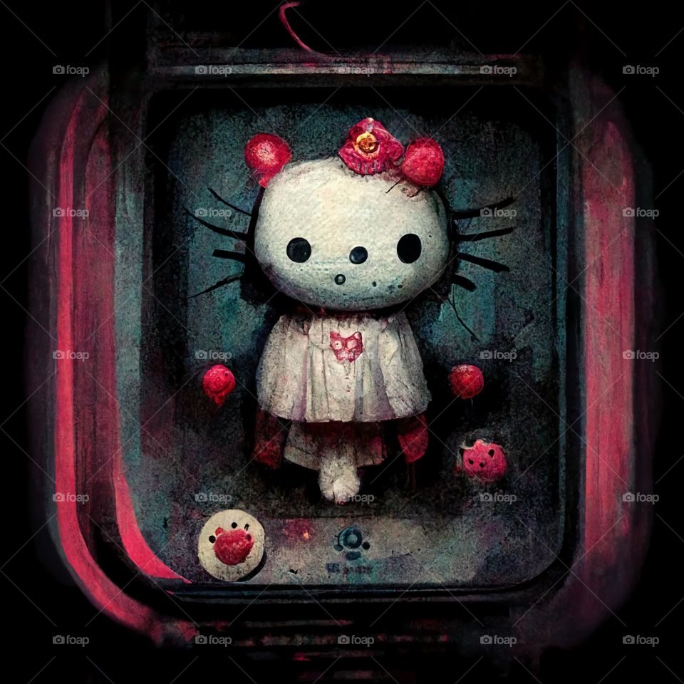 Creepy Hello kitty
