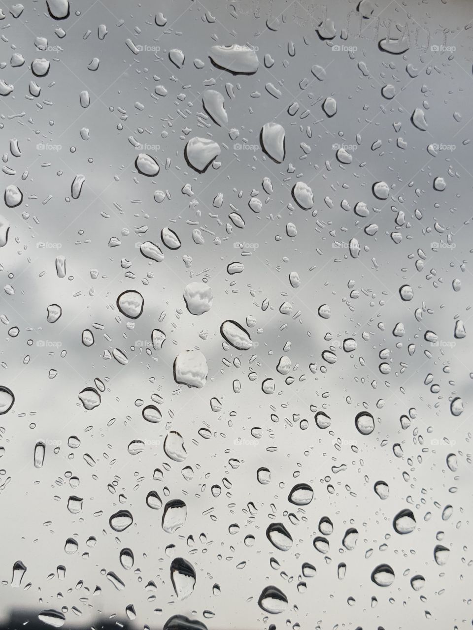 raindrops on my window pane.