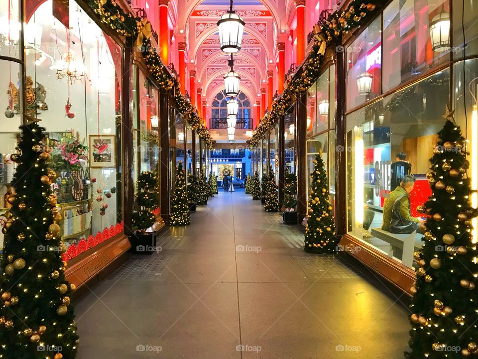 Christmas lights in London, UK