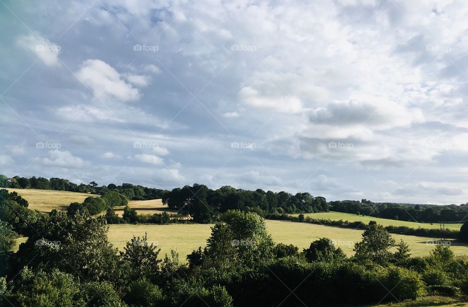 A perfectly picturesque English Countryside view. 