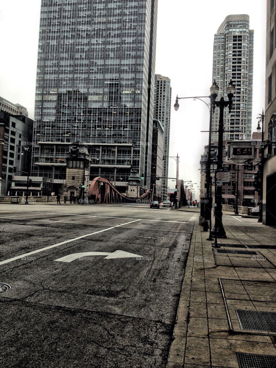 street buildings urban chicago by gskee
