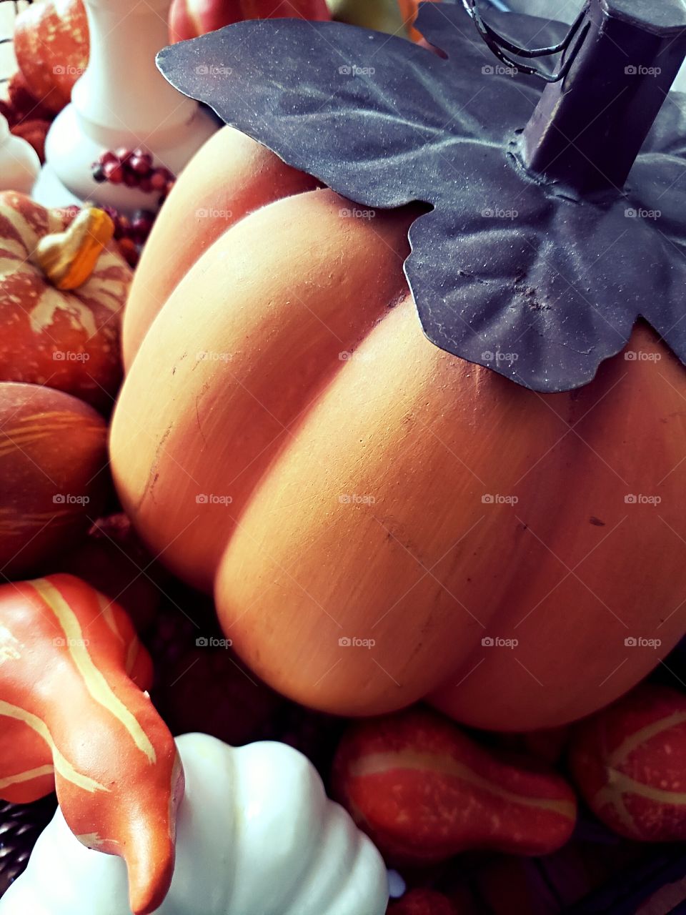 fall pumpkin and gourd decorations