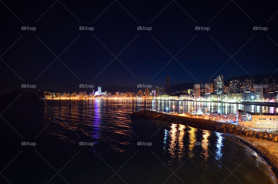 Benidorm at night