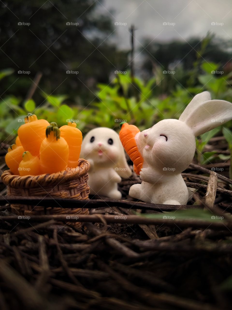 Miniature bunny toy