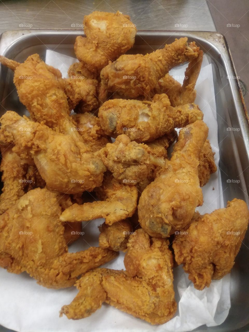 fried chicken golden tasty