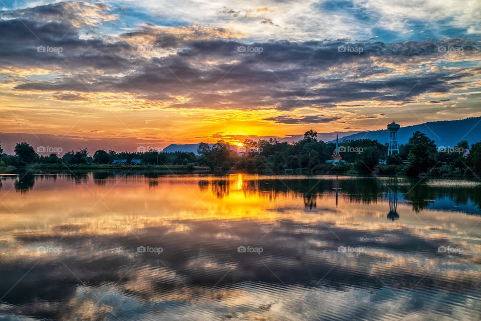 Beautiful morning scene in Lalu Sa Kaeo Province Thailand