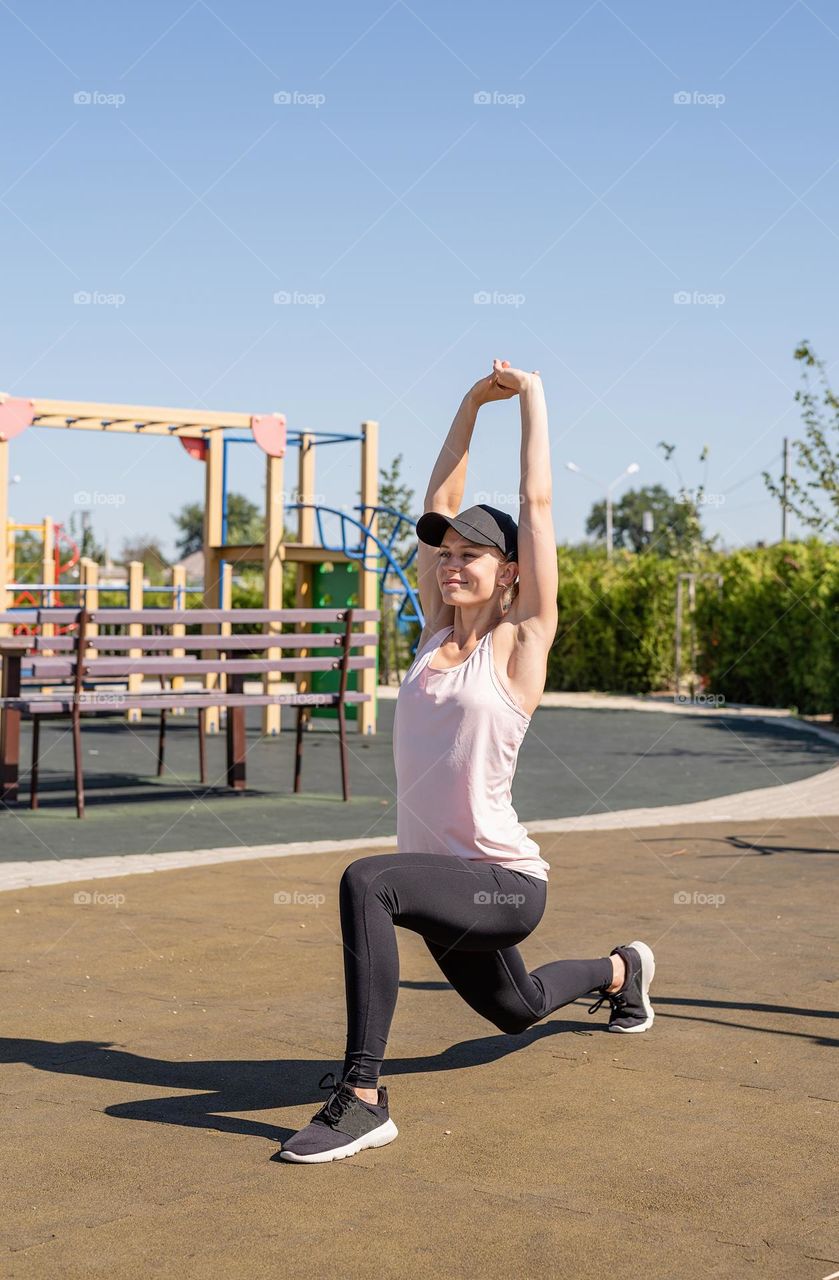 woman working out