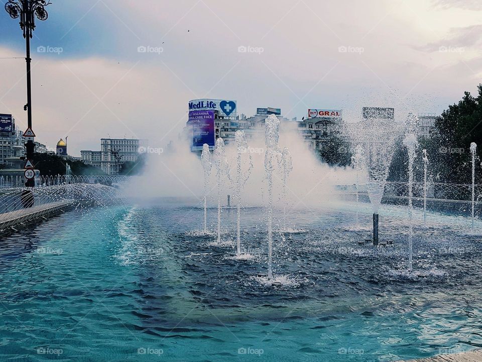 the artesian fountains in Bucharest