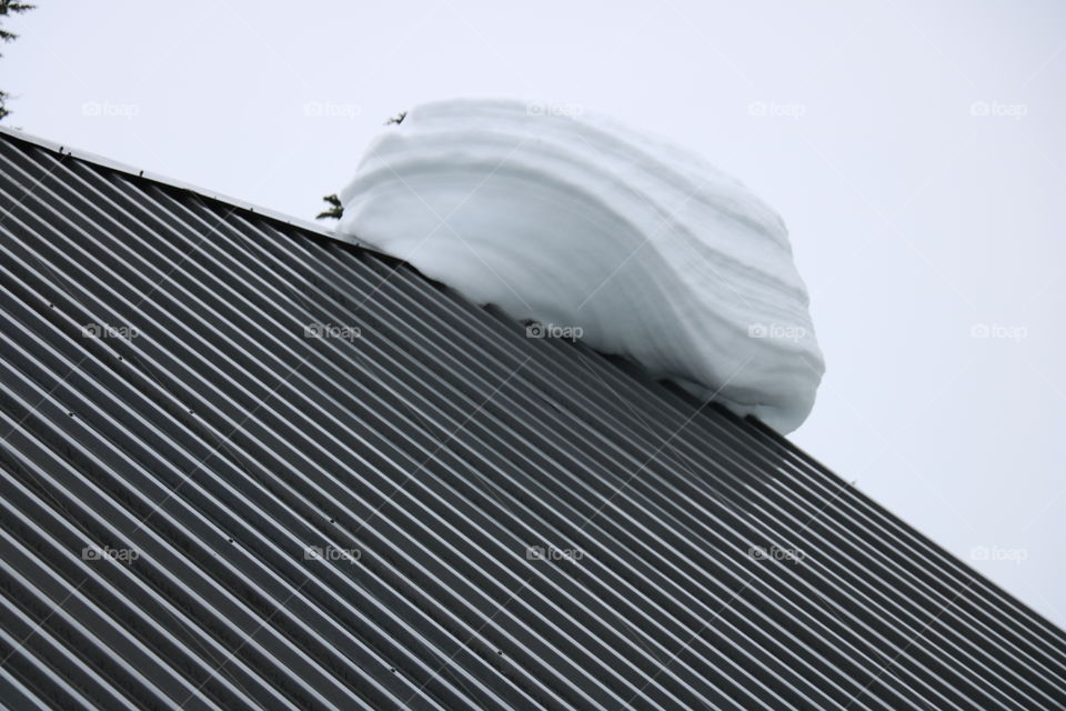 Snow on a rooftop 