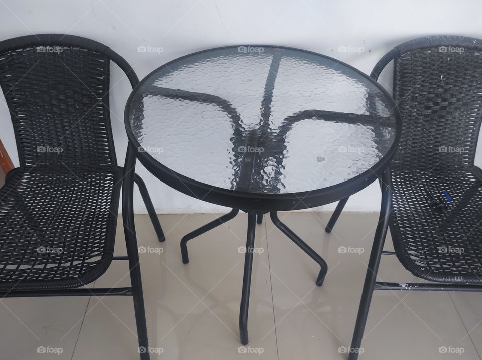 black chair in my terrace