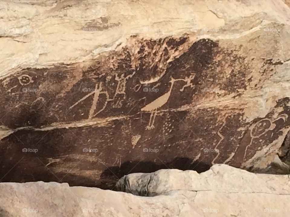 Petroglyphs in the painted desert, Arizona