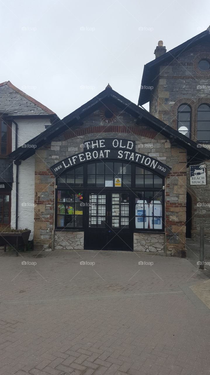 an old lifeboat station in cornwall uk