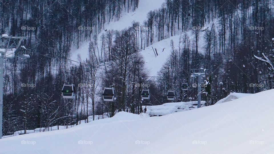 Winter mountain landscapes 