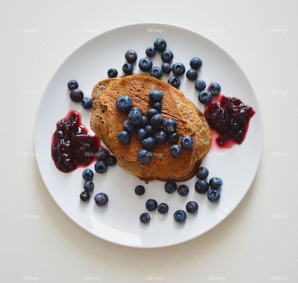 Pancakes with blueberries