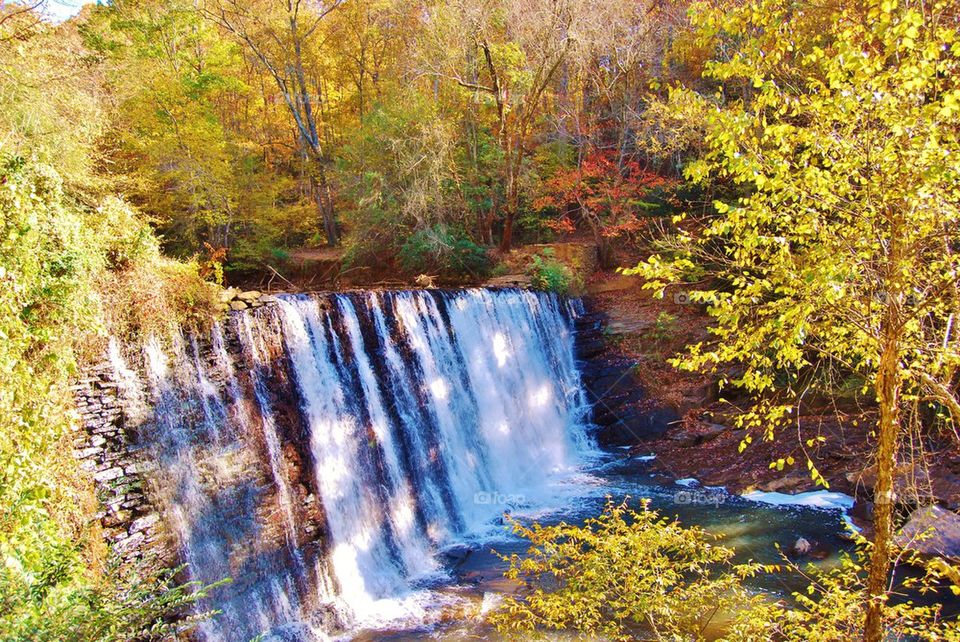 Waterfall with Fall colors