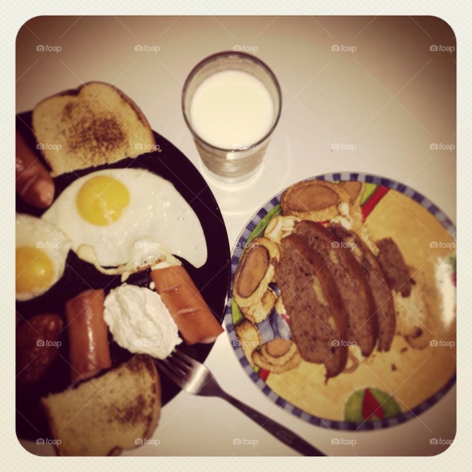 morning cake cup of milk poached eggs by severina1