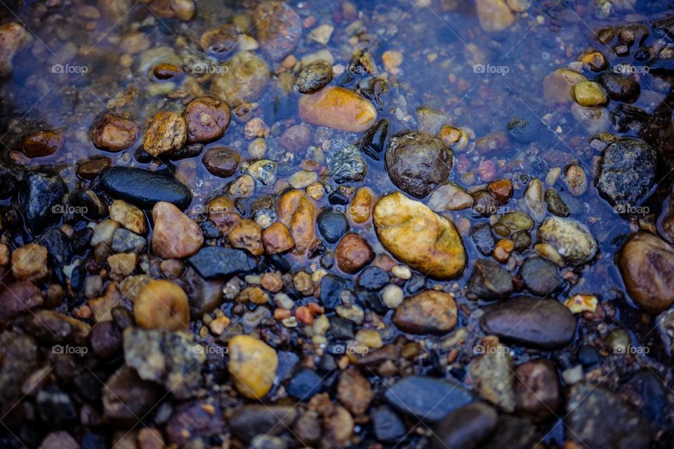 River rocks during a drought in Georgia 