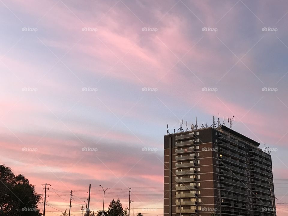 Cityscape sunset 