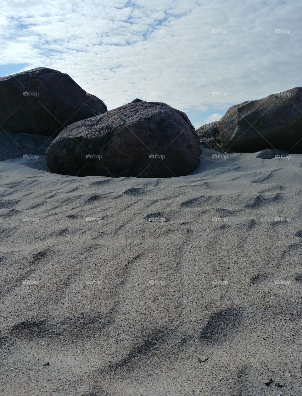 Sand Strand Steine Fels Wind