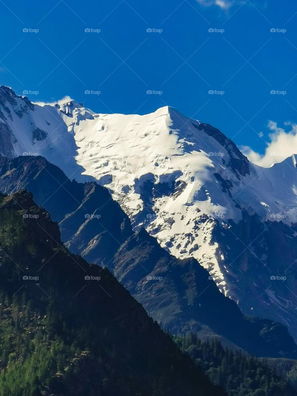 Himalayan peaks in summer day