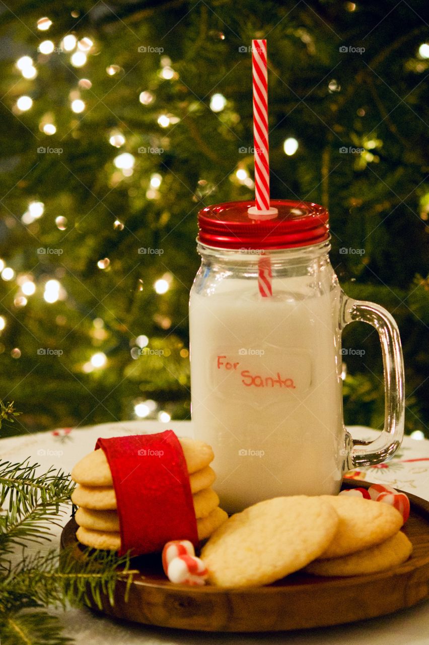 Christmas cookies and milk for Santa 