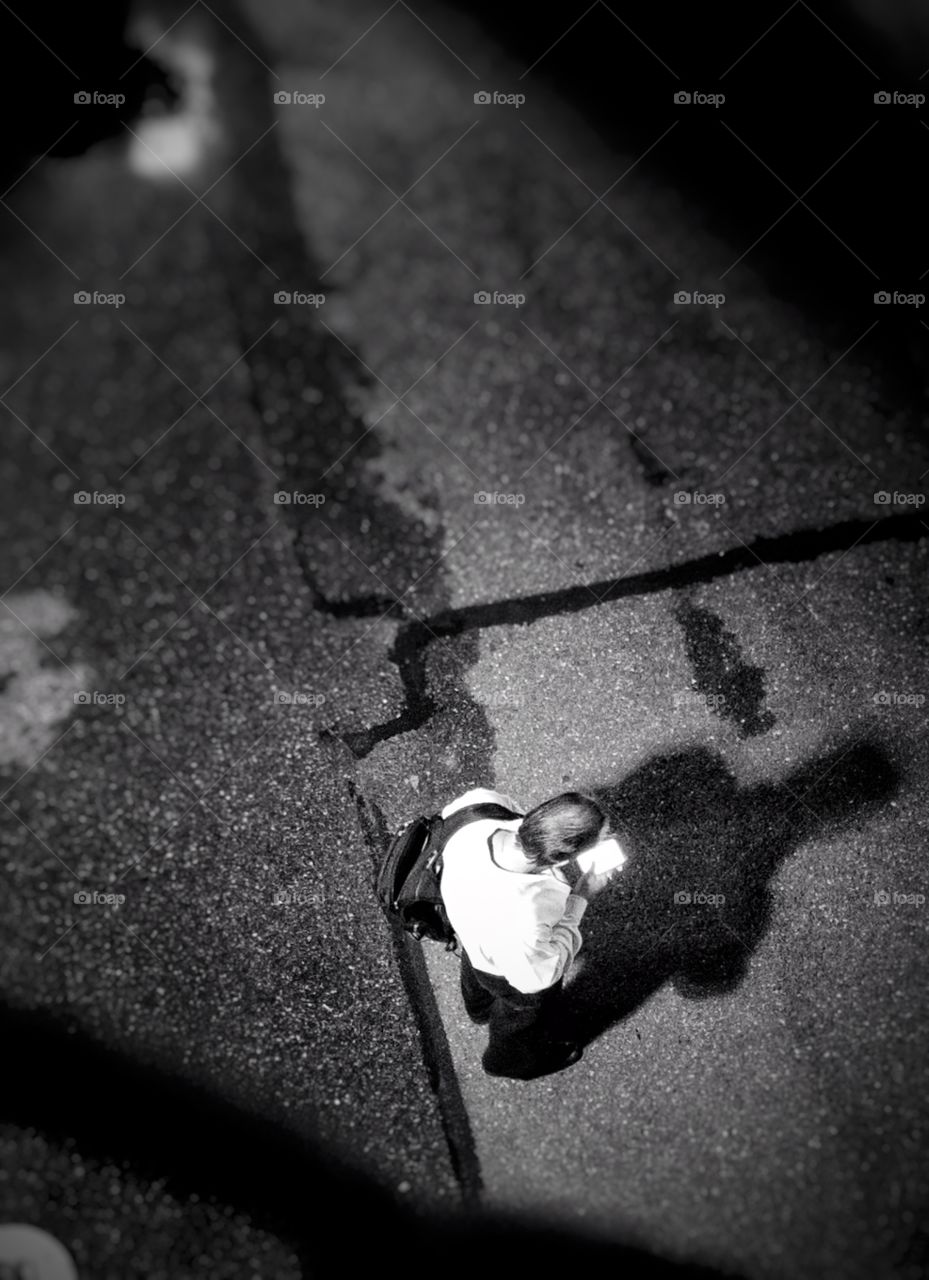 Man waiting for the train 