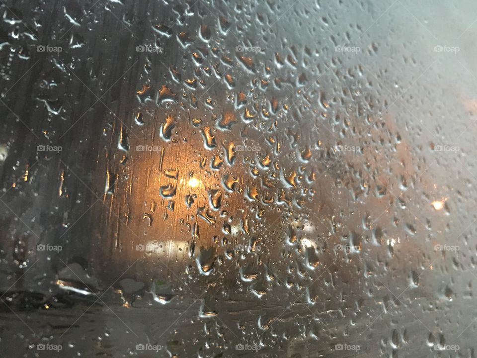 Close-up of raindrops on glass