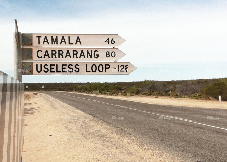 Useless Loop Street Sign Australia 1