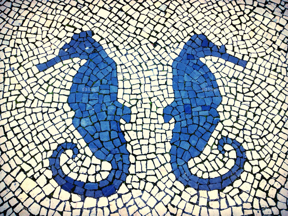 blue white floor tile by iDavidHD