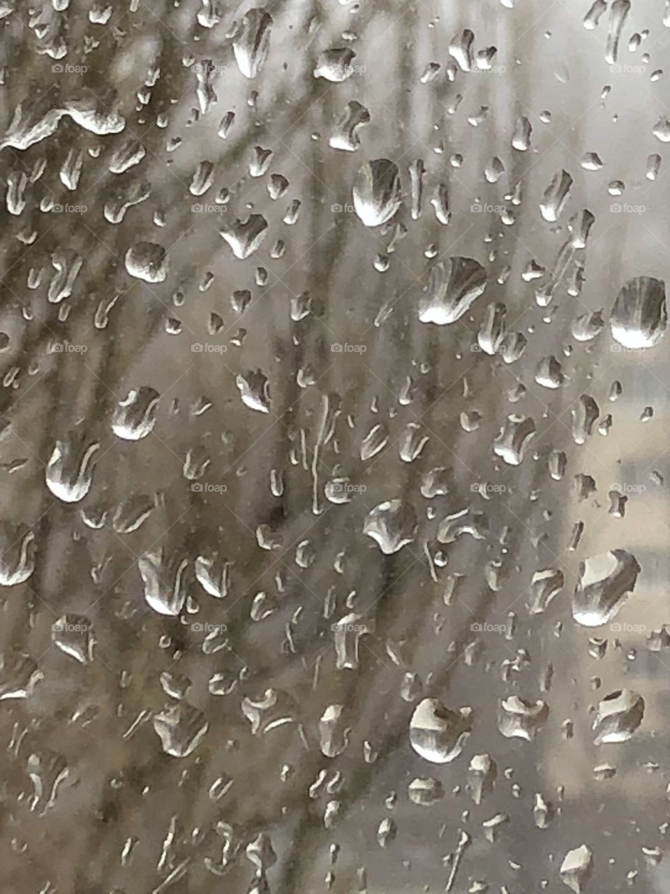 Drops on the glass 