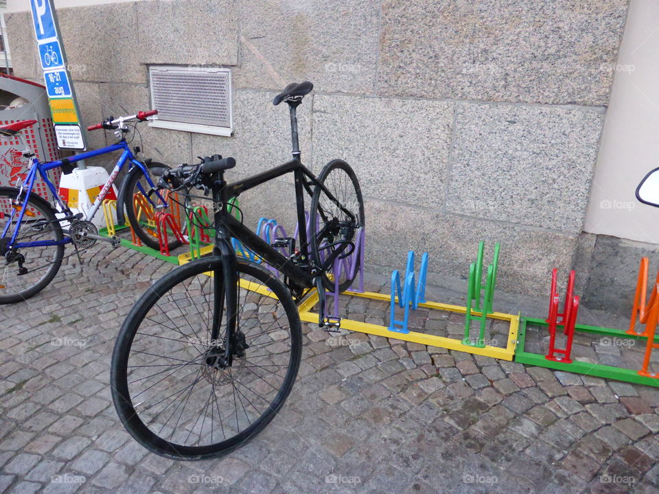 Colorful Bicycle stand