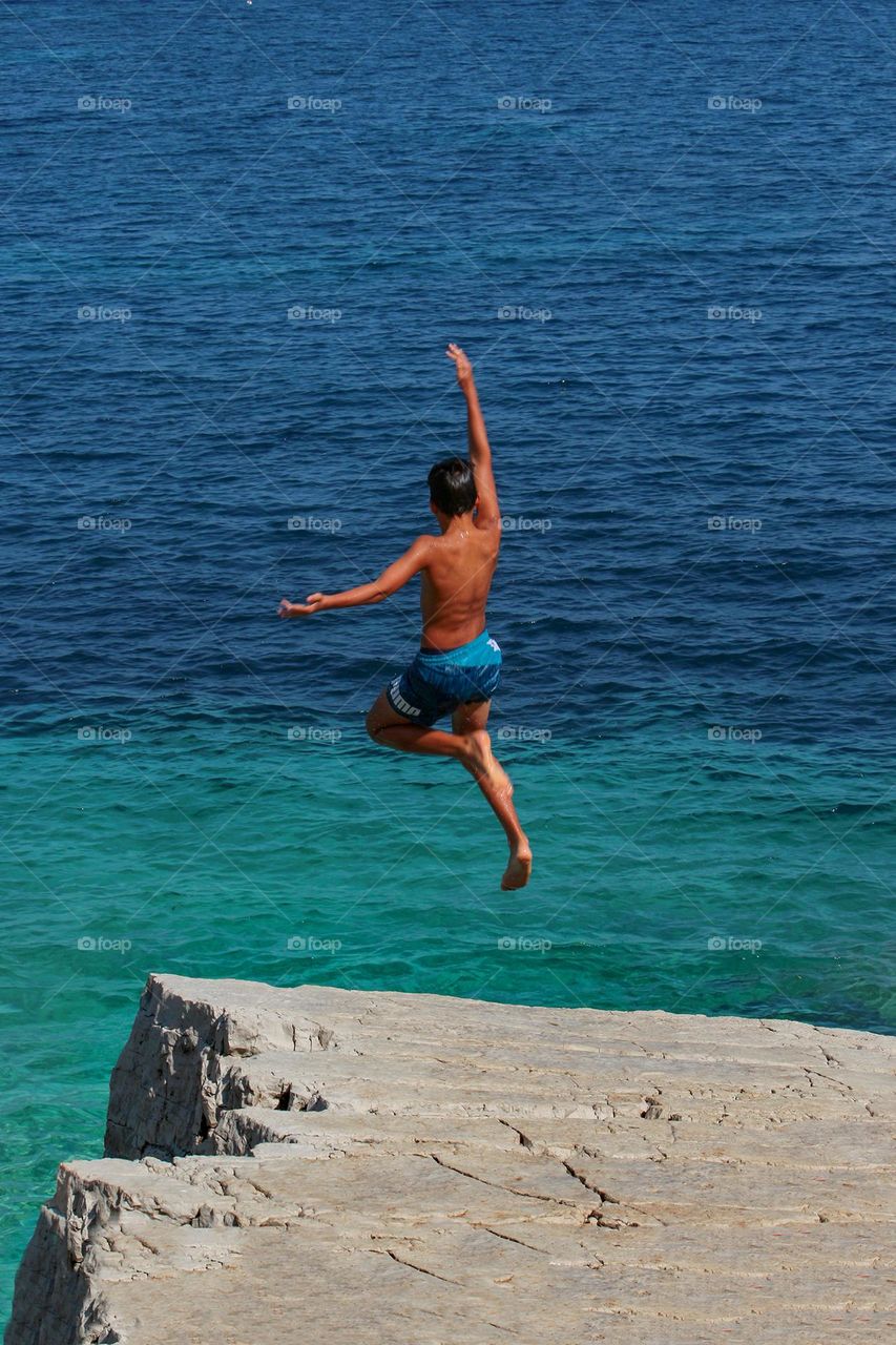 Jump into clear blue waters