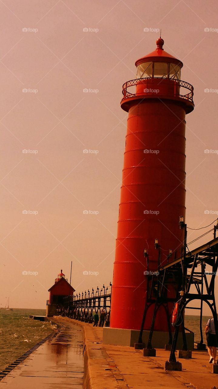 Lighthouse at Sunset