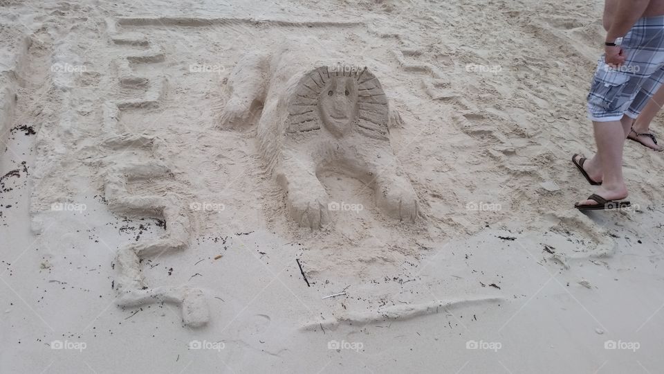 Sphinx sandcastle