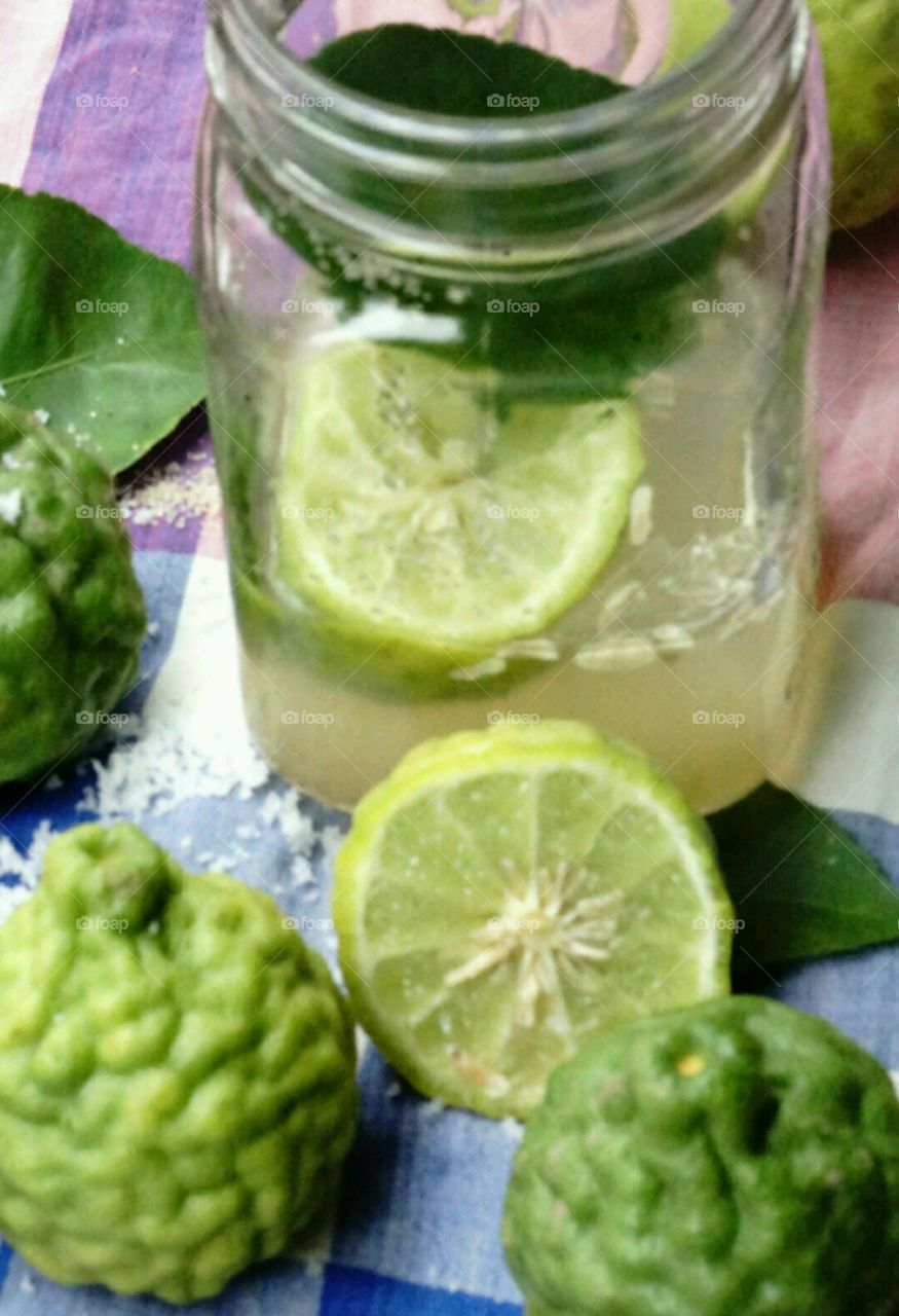 Homemade lime juice