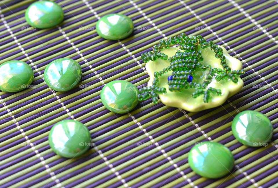 Frog made with beads