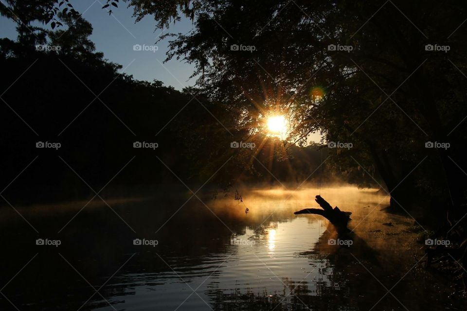 Dawn, Sunset, Water, Backlit, No Person