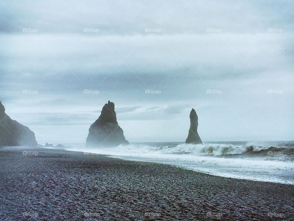 Black sands at Vik Iceland