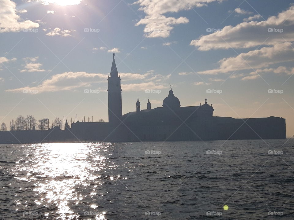 sunset in Venice